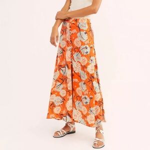 FREE PEOPLE SAMMY BUTTONDOWN PRINTED MAXI SKIRT